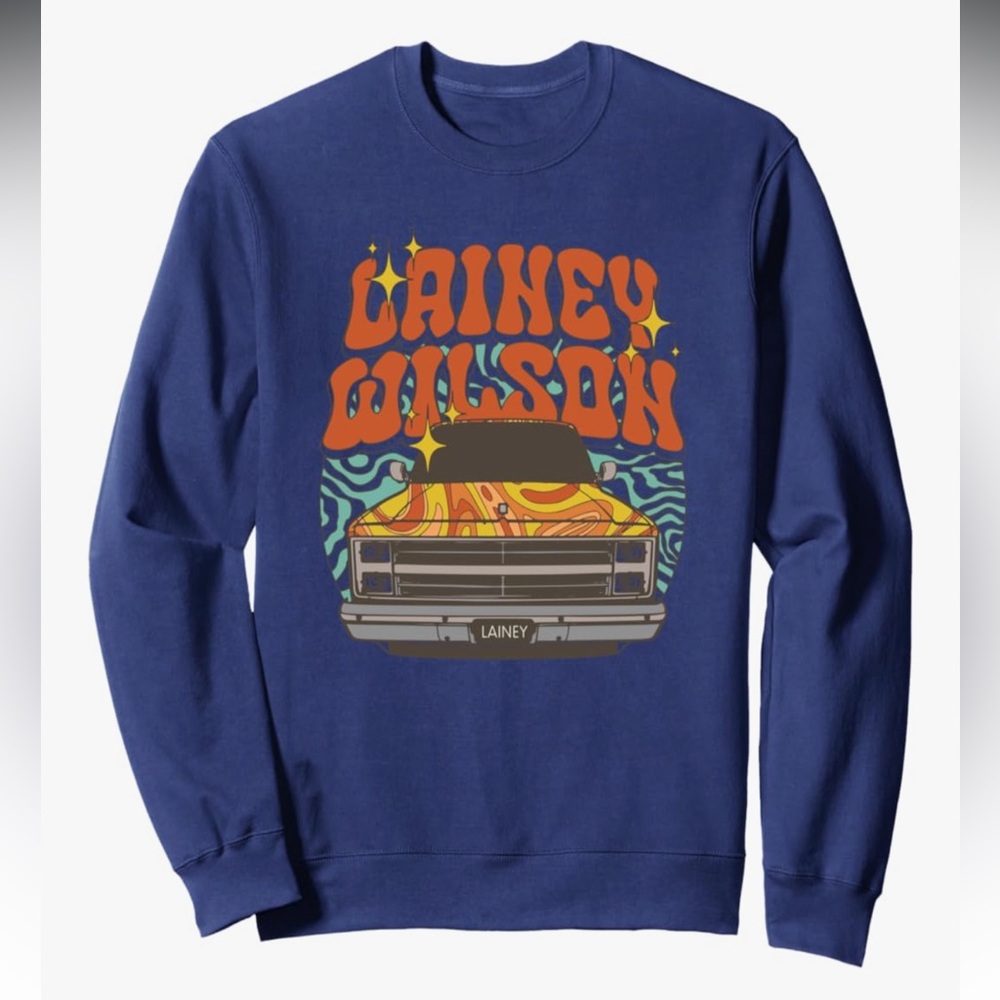 Blue Graphic Sweater